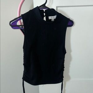 She + Sky Black Sleeveless Tank Top